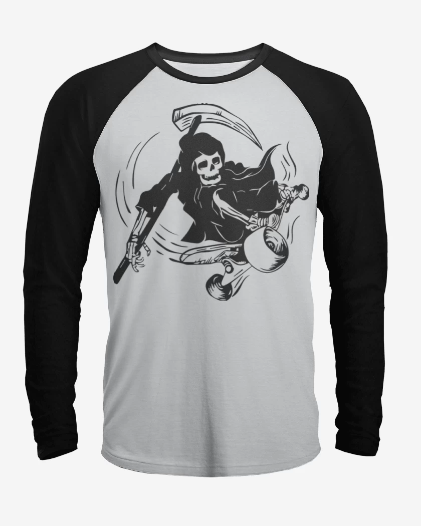 Polera Raglan Muerte skater