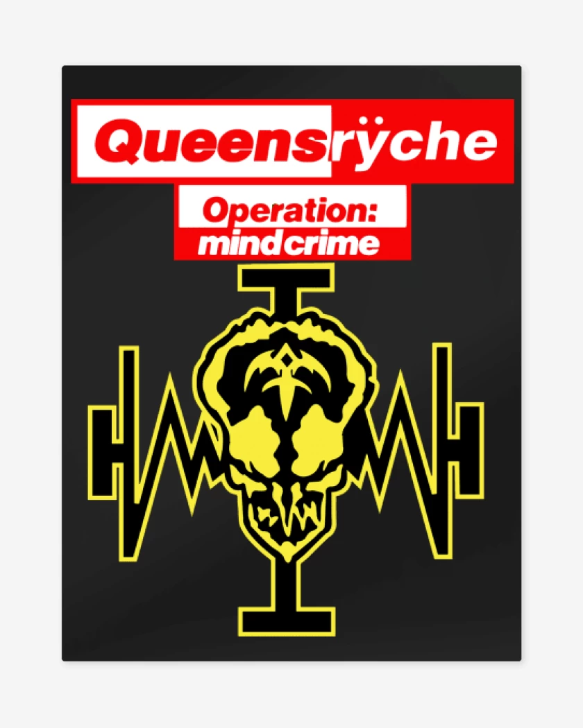 Print metalico Negro de Queensryche Operation Mindcrime