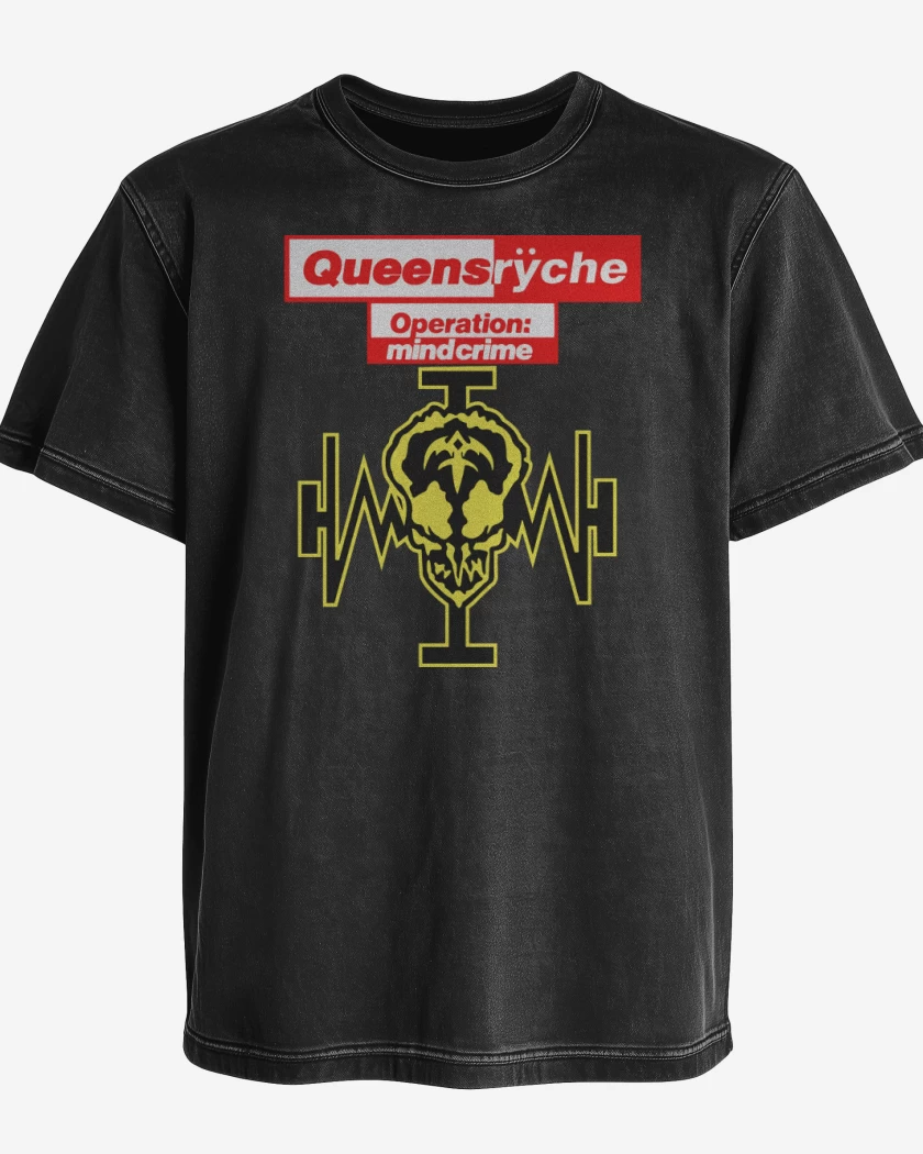 Polera desgastada Negro de Queensryche Operation Mindcrime