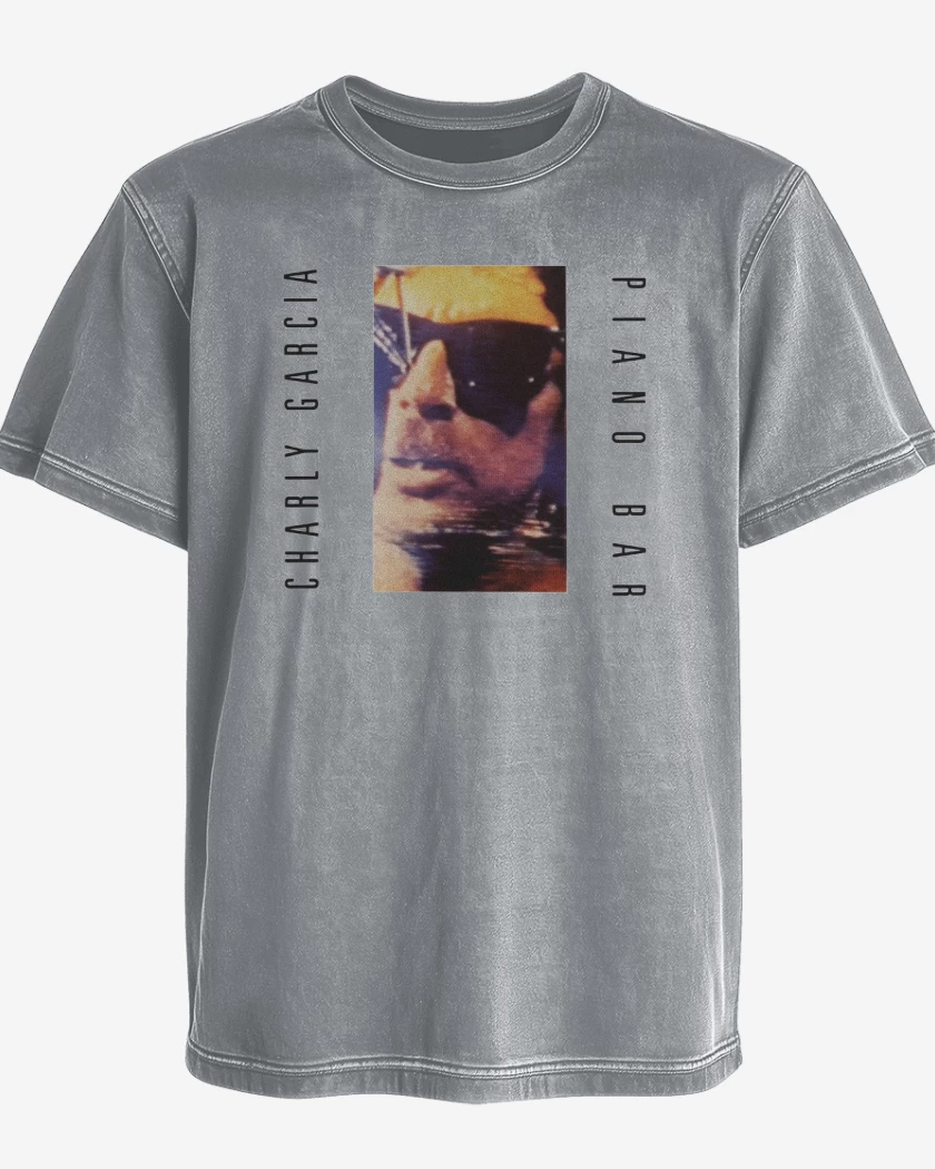 Polera desgastada Gris Melange de Piano bar