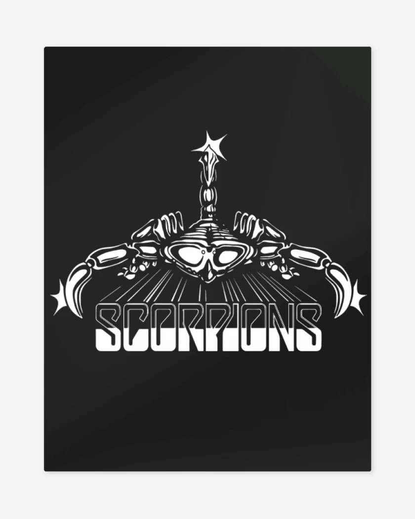 Print metalico Negro de Scorpions Logo