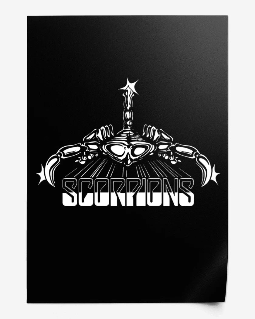 Print Negro de Scorpions Logo