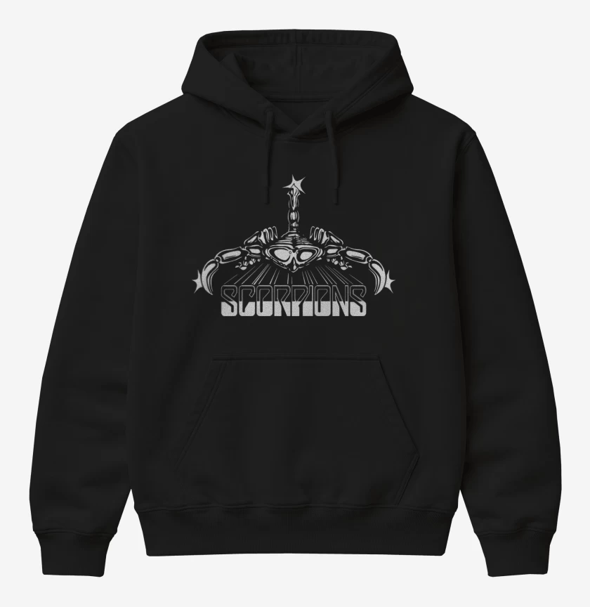 Poleron Canguro básico Negro de Scorpions Logo