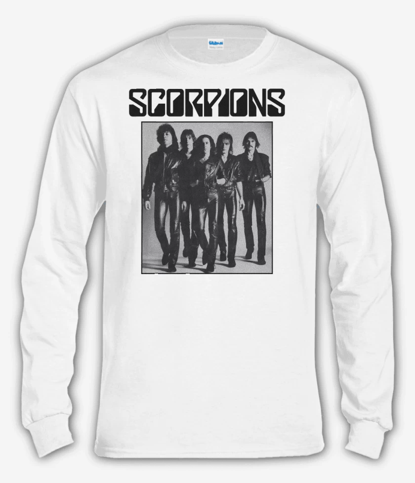 Polera manga larga Blanco de Scorpions Band
