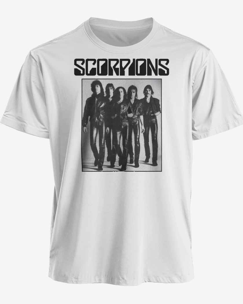 Polera premium Blanco de Scorpions Band