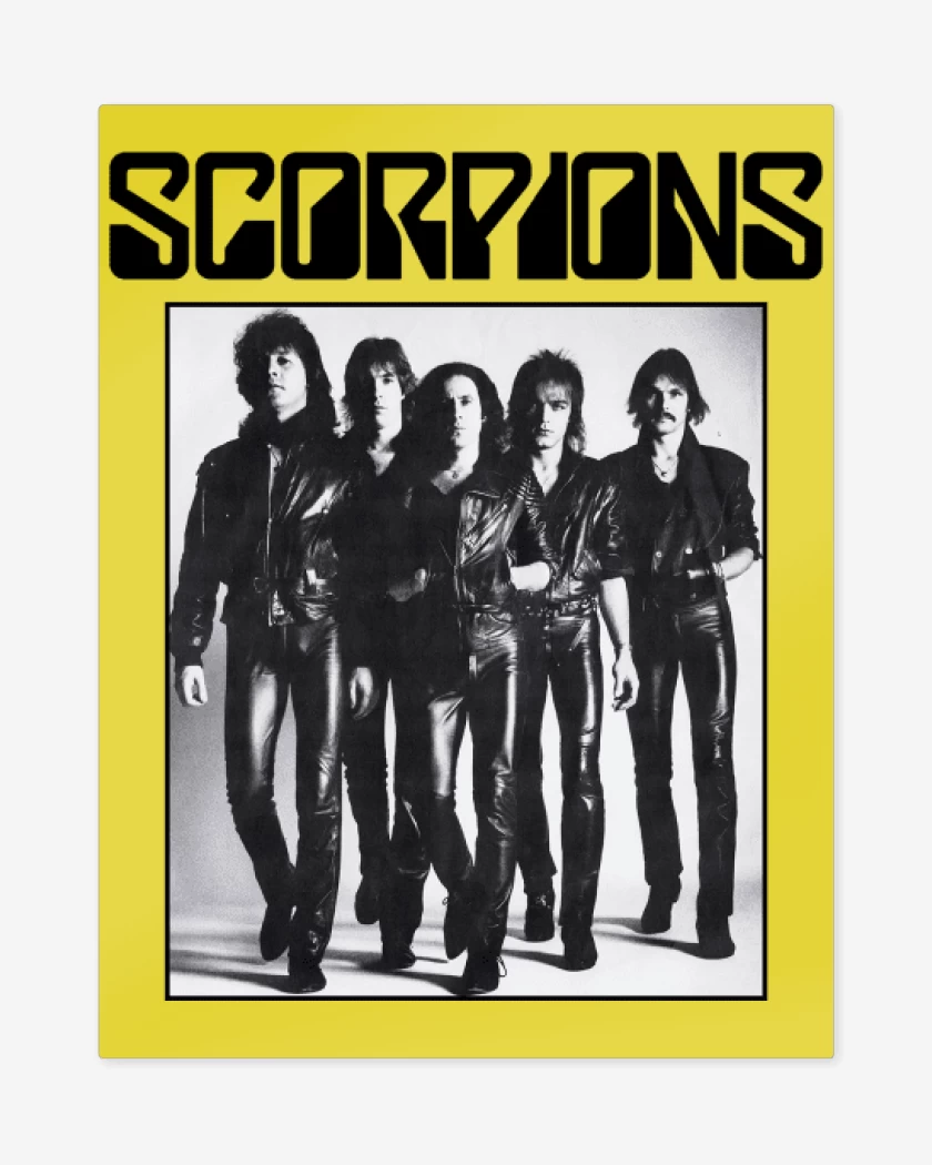 Print metalico Amarillo de Scorpions Band