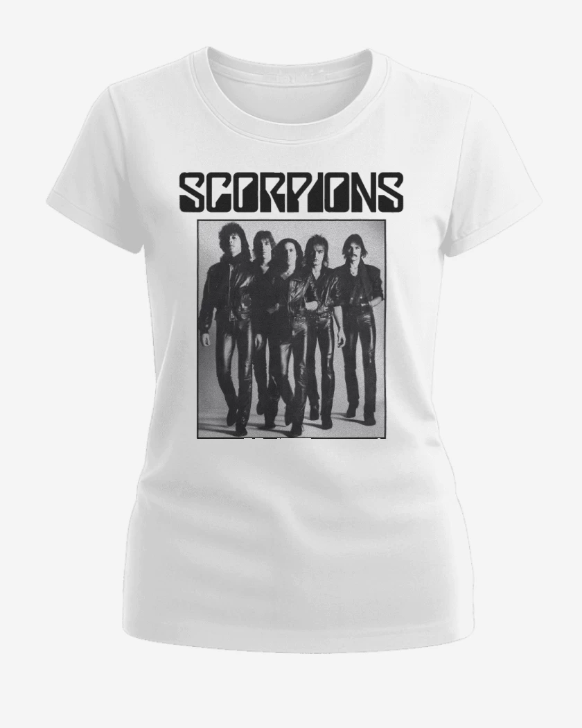 Polera de Mujer Blanco de Scorpions Band