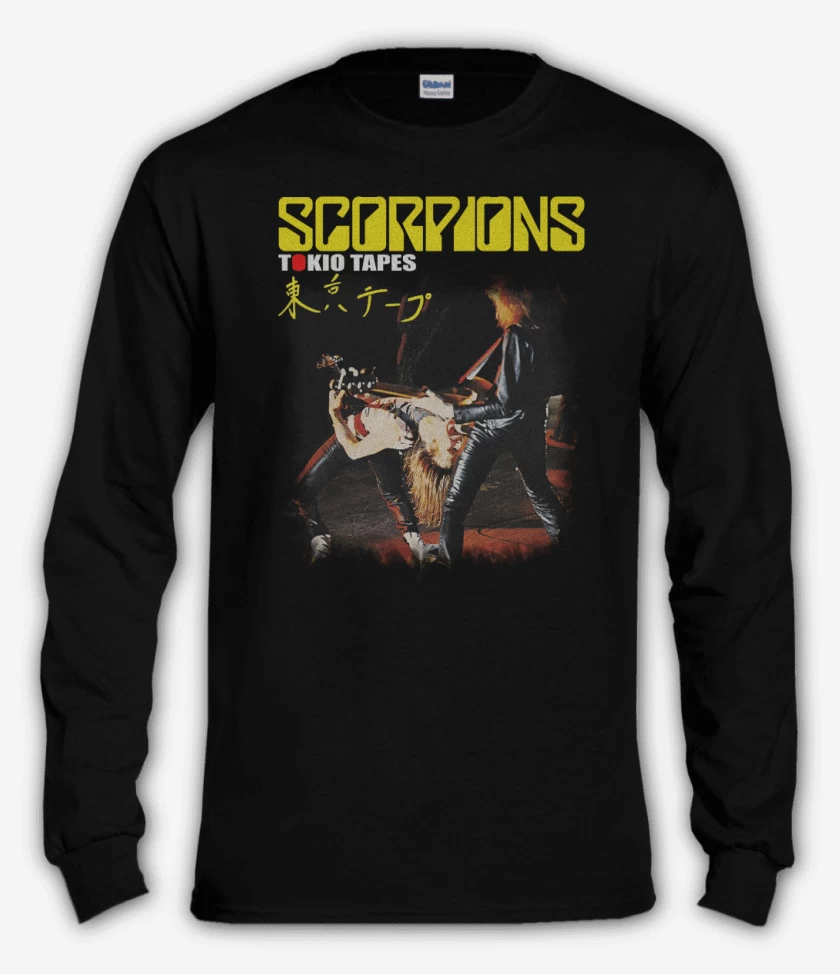 Polera manga larga Negro de Scorpions Tokio Tapes