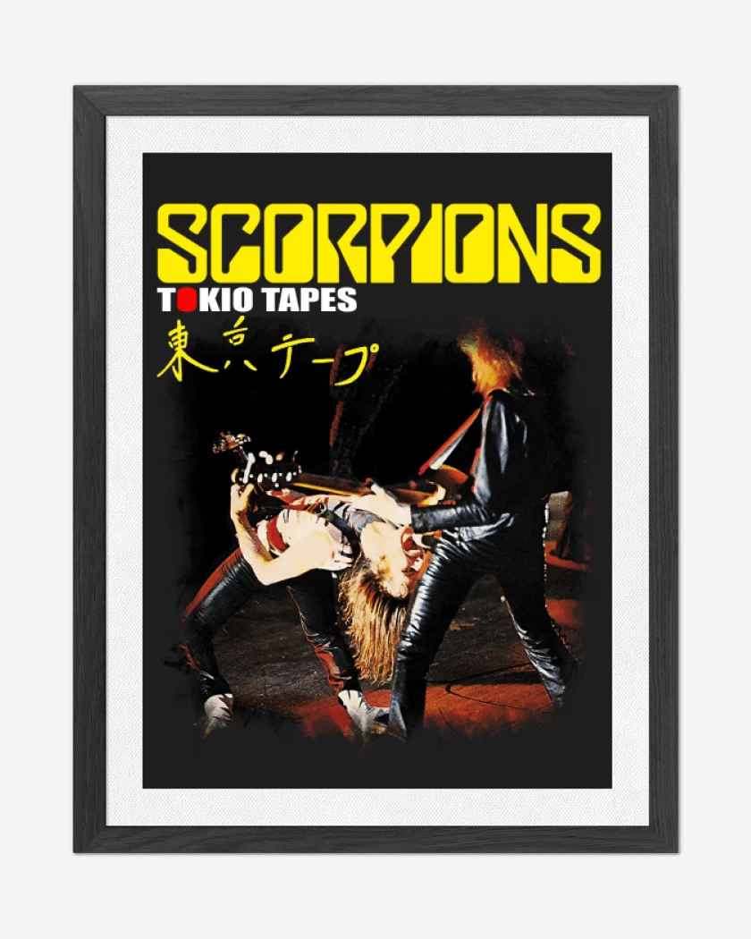 Cuadro decorativo Negro de Scorpions Tokio Tapes