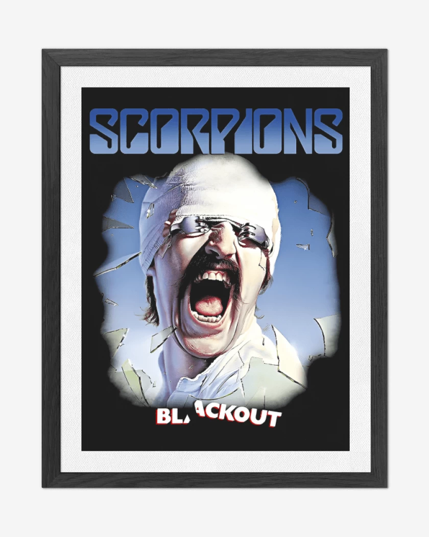 Cuadro decorativo Negro de Scorpions Blackout