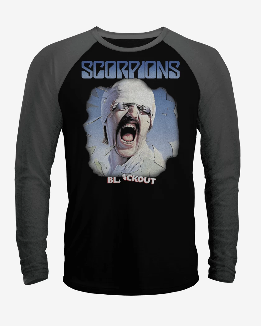 Polera Raglan Negro / Negro Heather de Scorpions Blackout