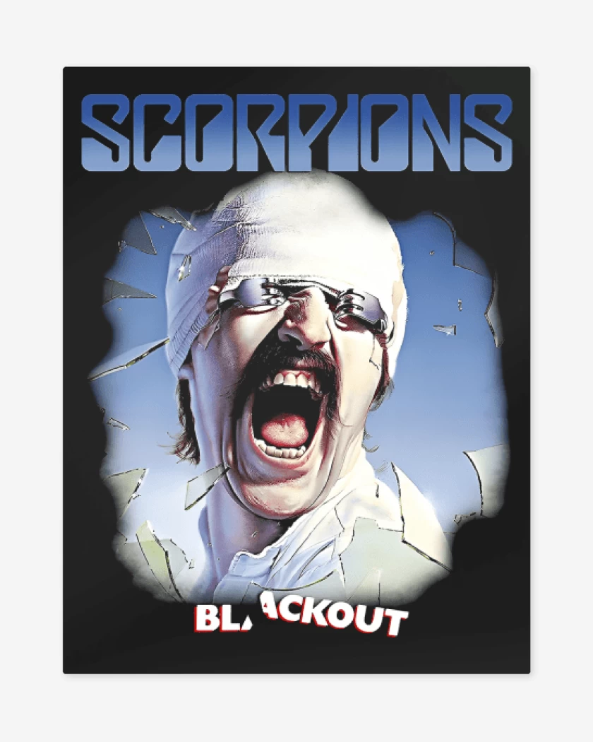 Print metalico Negro de Scorpions Blackout