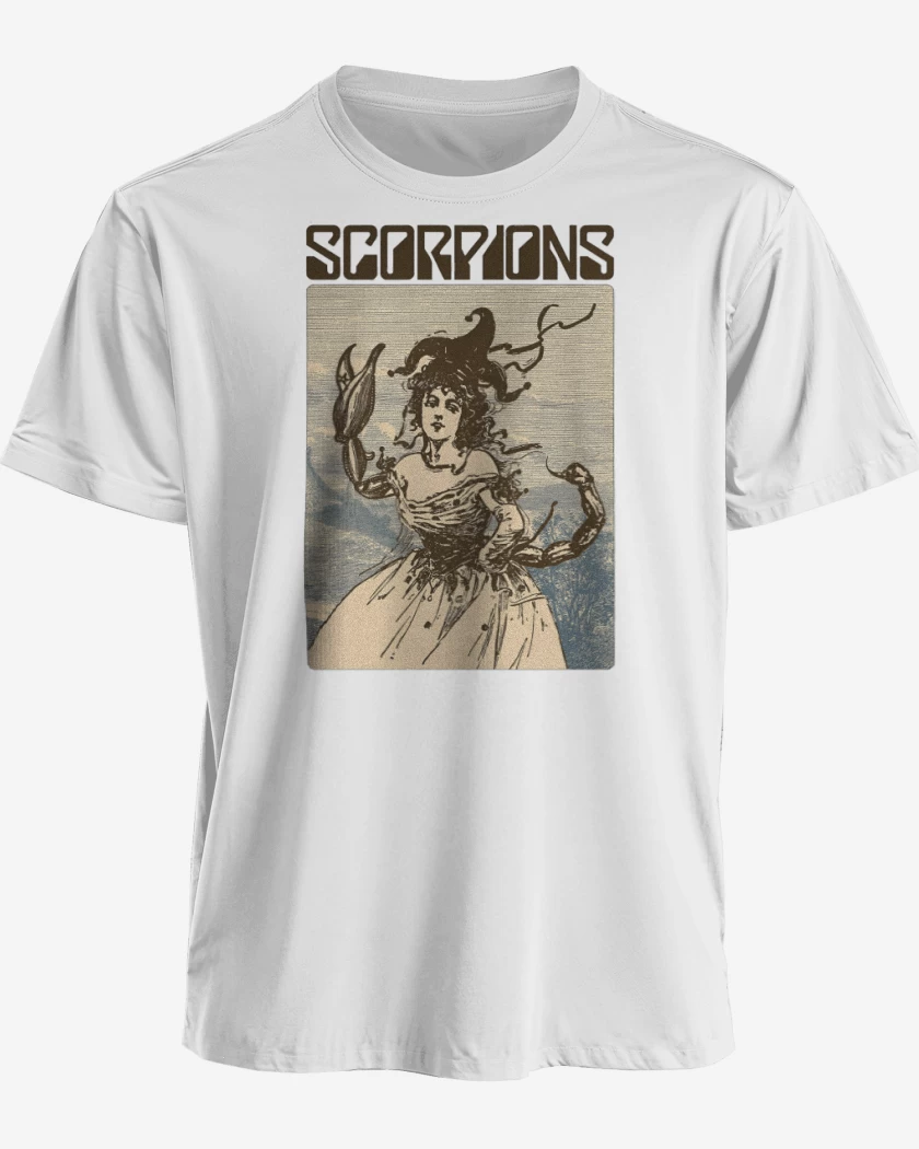 Polera premium Blanco de Scorpions Savage Amusement v1