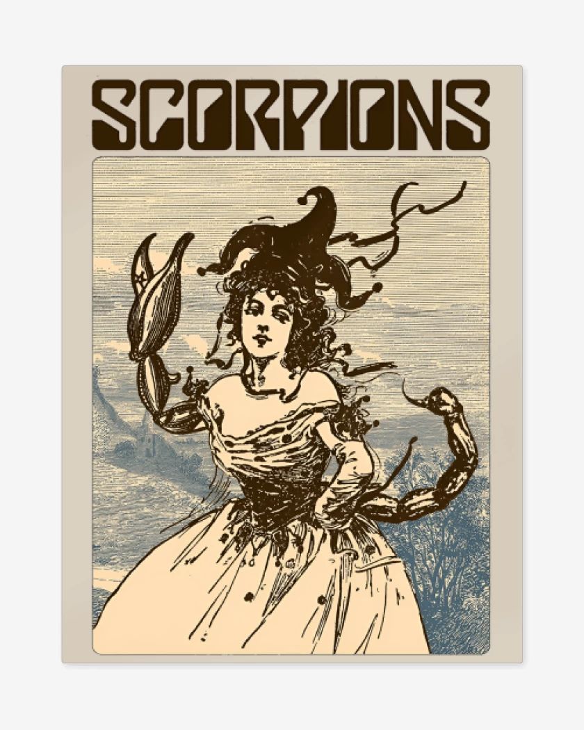 Print metalico Scorpions Savage Amusement v1