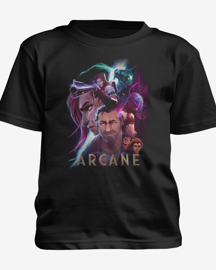 Polera de niño Negro de Arcane Lol
