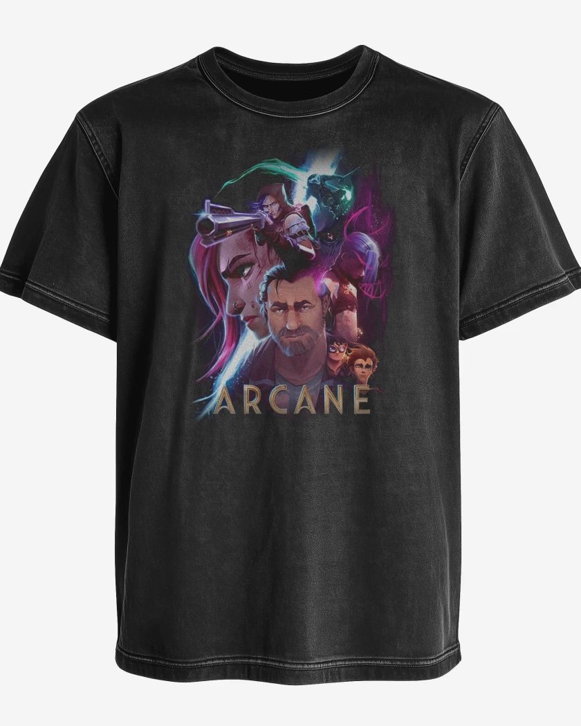 Polera desgastada Arcane Lol