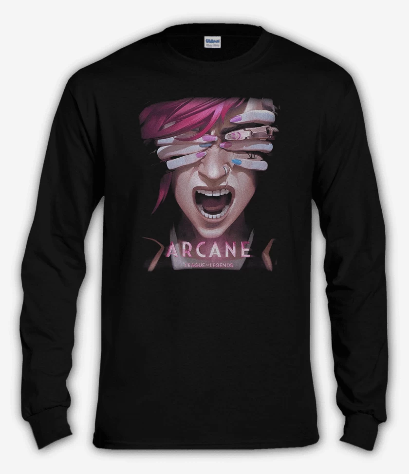 Polera manga larga Negro de Arcane VI