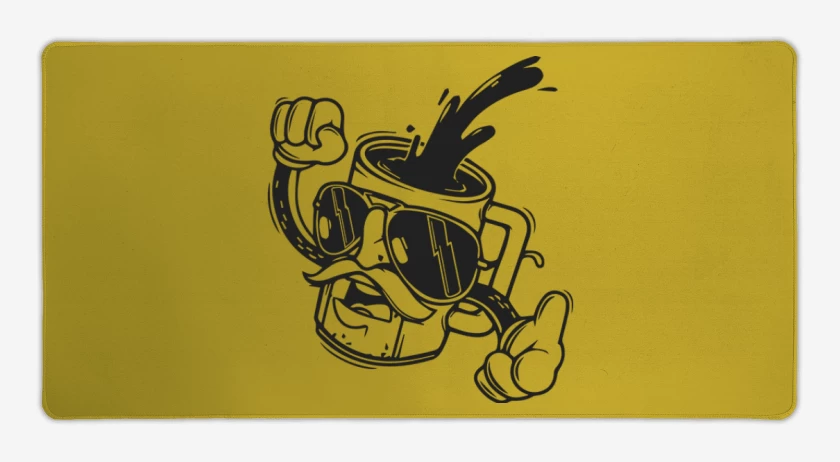Mouse pad Gamer Amarillo de Cafecito
