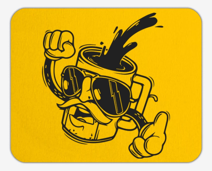 Mousepad Amarillo de Cafecito