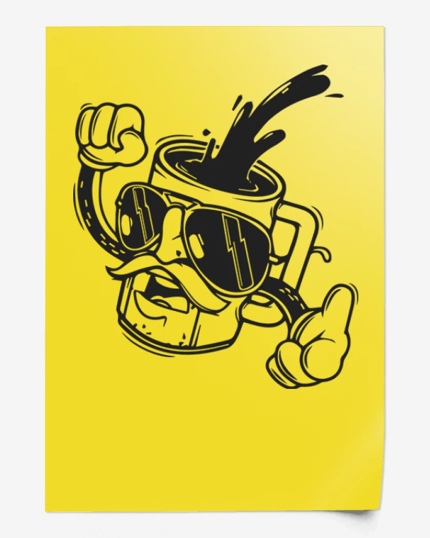 Print Amarillo de Cafecito