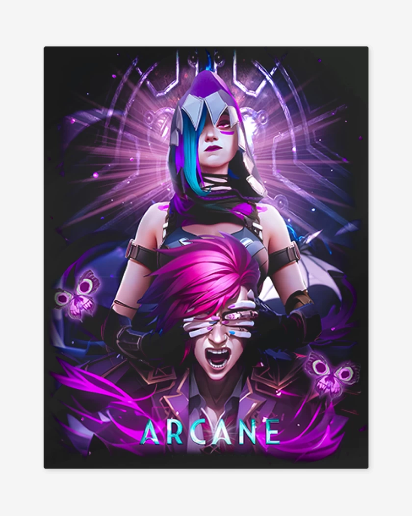 Print metalico Jinx and VI