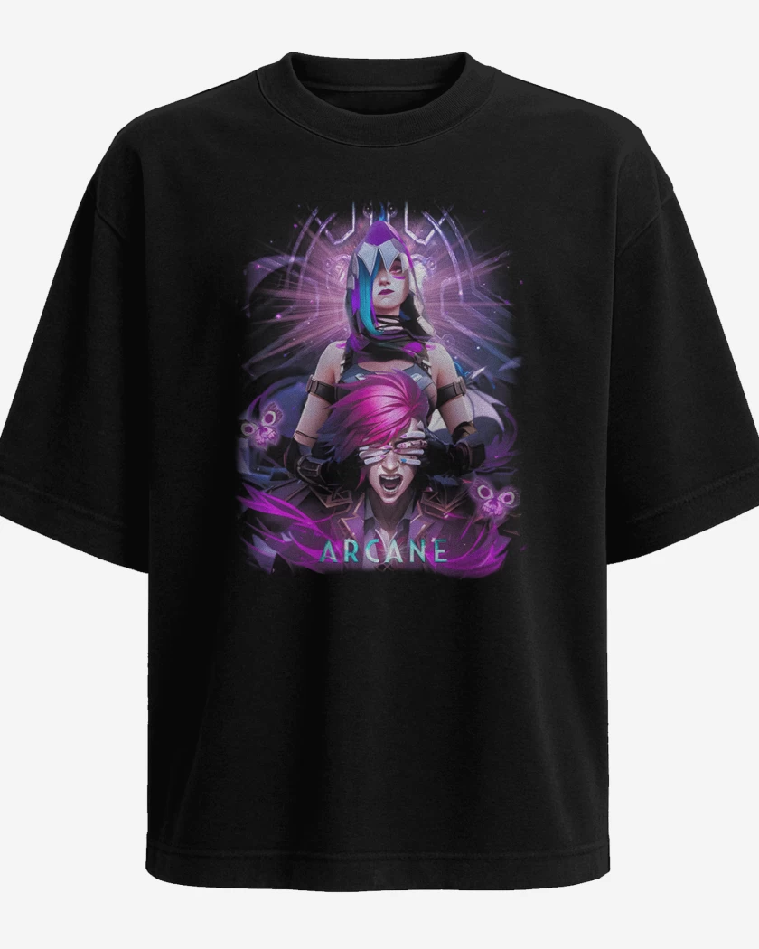 Polera Oversize Negro de Jinx and VI
