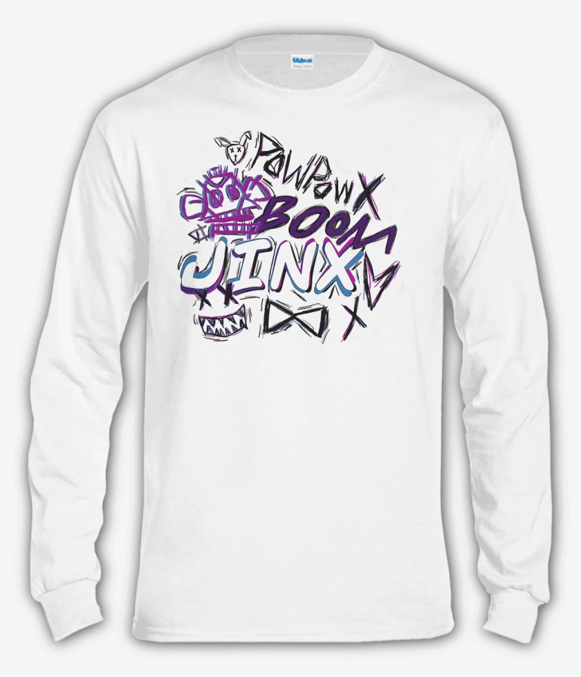 Polera manga larga Blanco de Jinx Boom