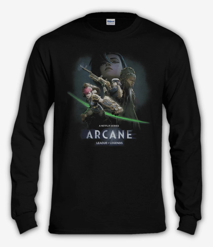 Polera manga larga League of Legends Arcane