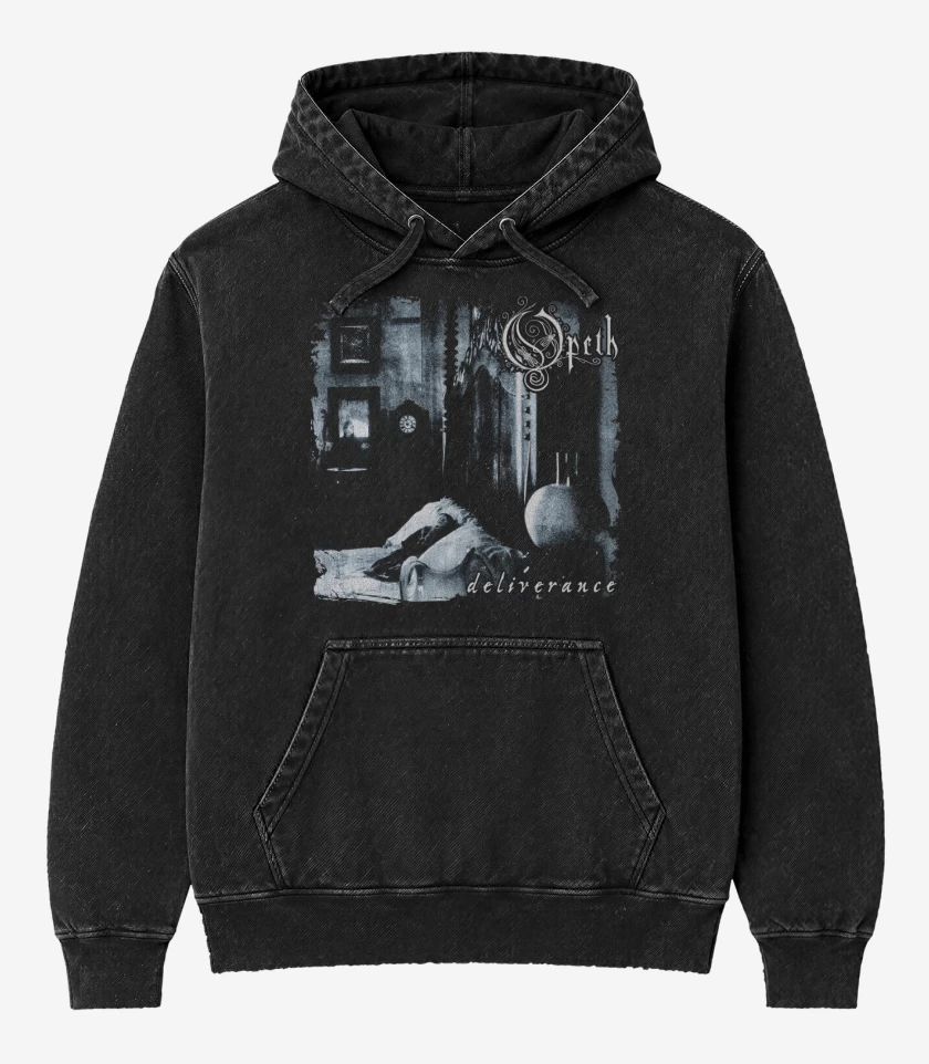 Poleron Canguro Acid Wash Negro de Deliverance