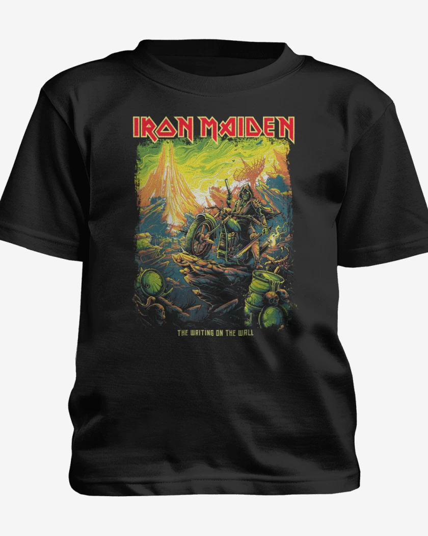 Polera de niño Negro de Iron Maiden The Writing on the Wall