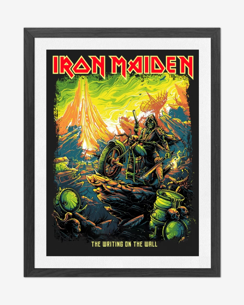 Cuadro decorativo Negro de Iron Maiden The Writing on the Wall