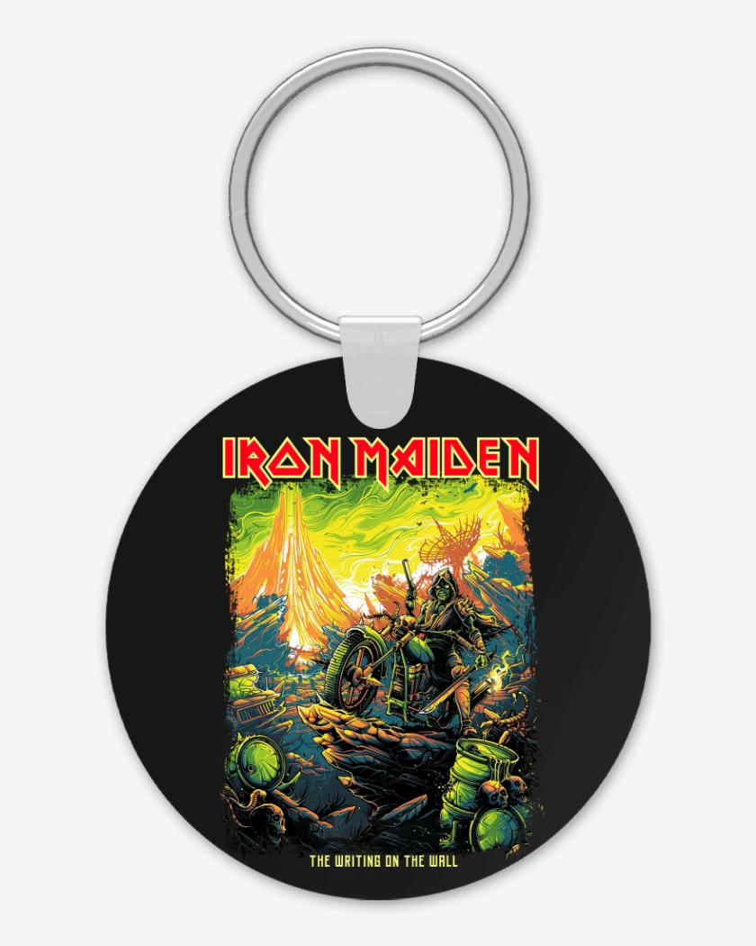 Llavero Negro de Iron Maiden The Writing on the Wall