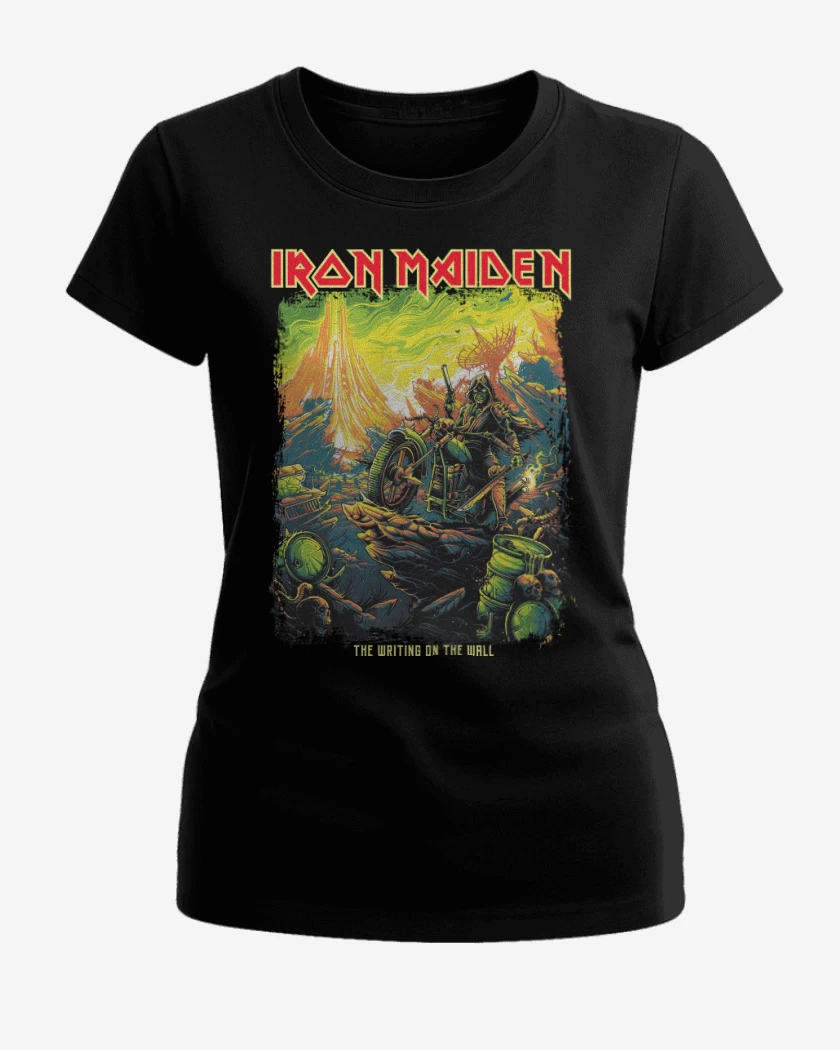 Polera de Mujer Negro de Iron Maiden The Writing on the Wall