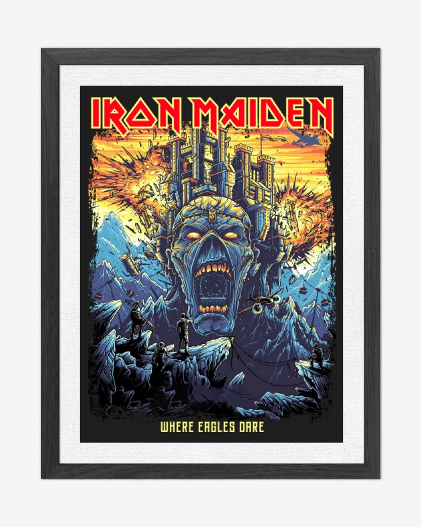 Cuadro decorativo Negro de Iron Maiden Where Eagles Dare 