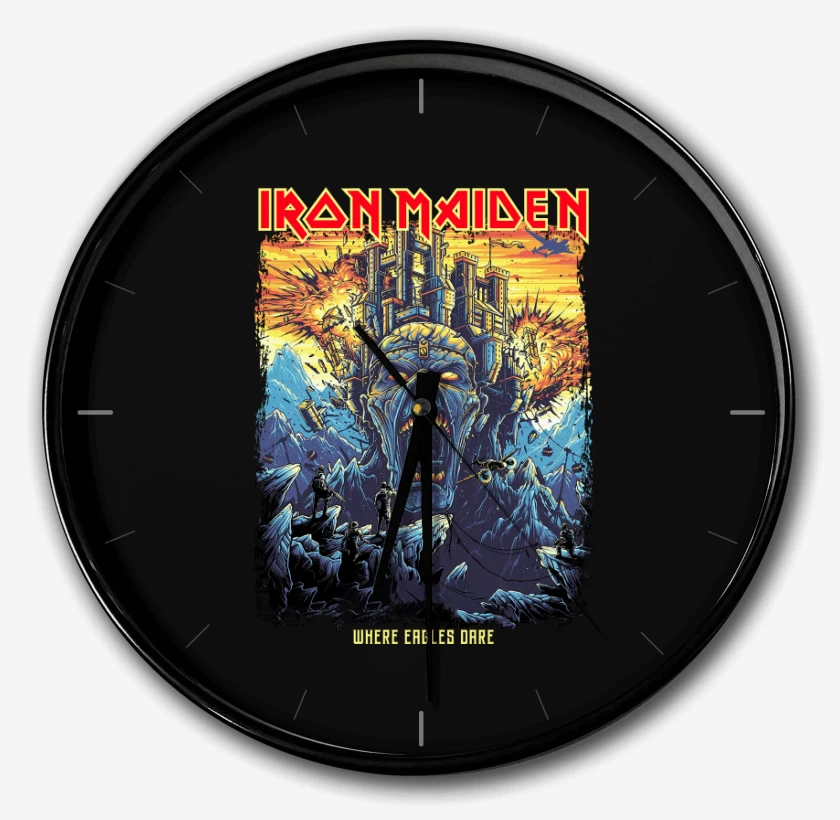 Reloj Negro de Iron Maiden Where Eagles Dare 