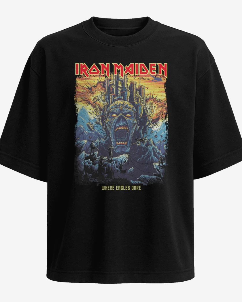 Polera Oversize Iron Maiden Where Eagles Dare 