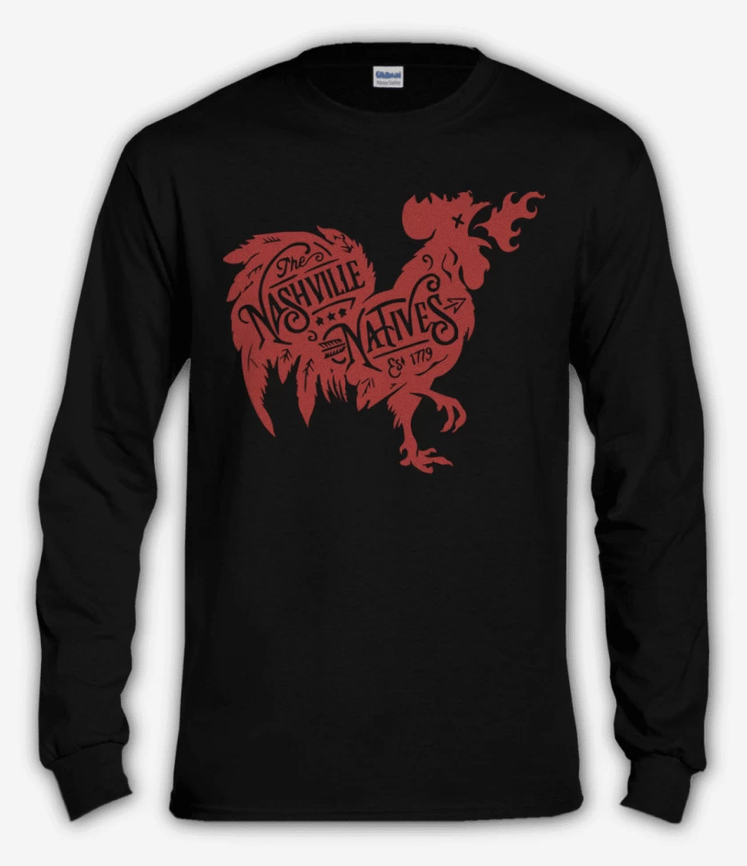 Polera manga larga Negro de Nashville