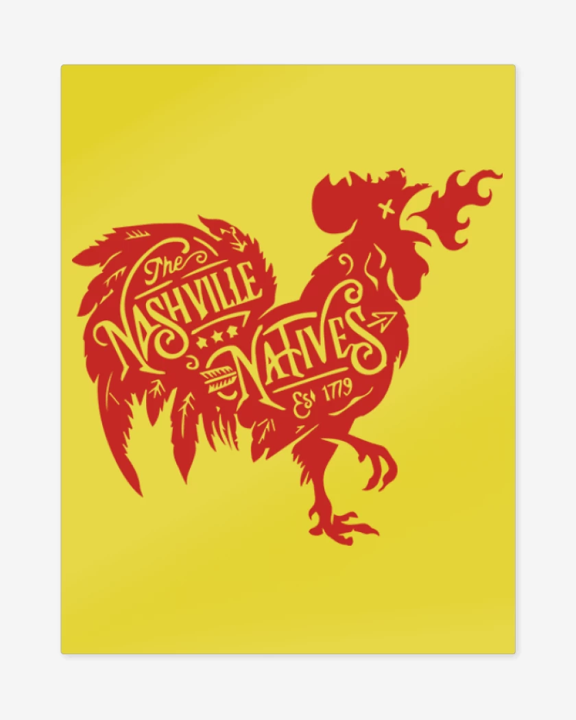 Print metalico Amarillo de Nashville