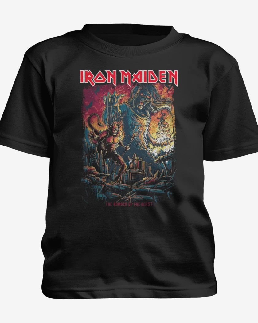 Polera de niño Negro de Iron Maiden The Number
