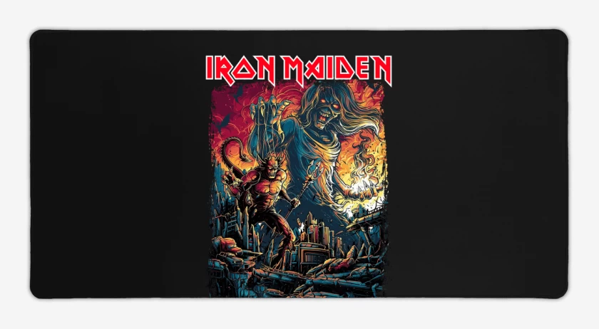 Mouse pad Gamer Negro de Iron Maiden The Number