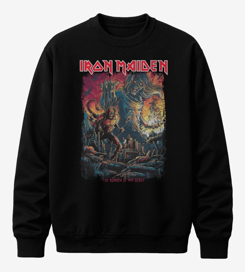 Poleron polo Negro de Iron Maiden The Number