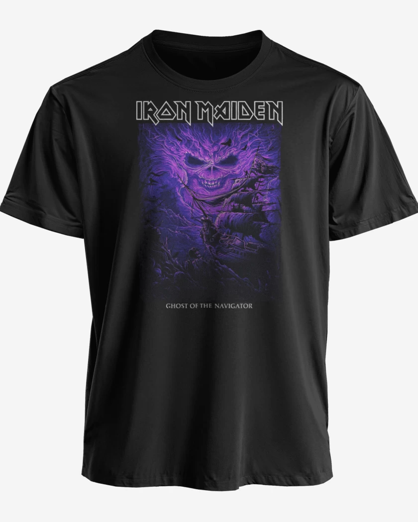 Polera premium Negro de Iron Maiden Ghost of the Navigator