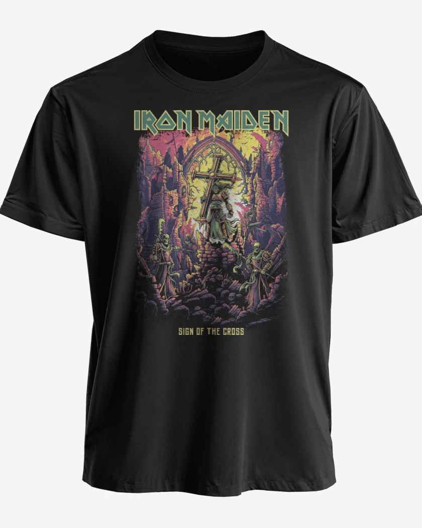 Polera Iron Maiden Sign of the Cross