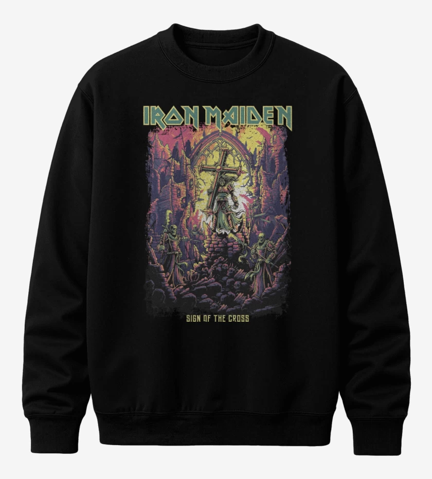 Poleron polo Iron Maiden Sign of the Cross