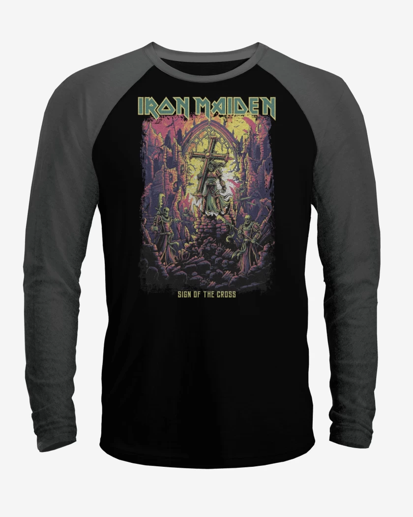 Polera Raglan Iron Maiden Sign of the Cross