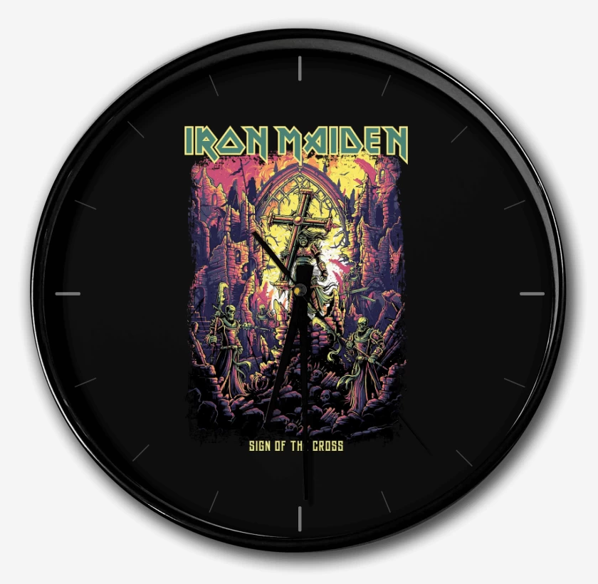 Reloj Negro de Iron Maiden Sign of the Cross