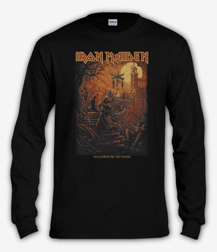 Polera manga larga Negro de Iron Maiden Hallowed be