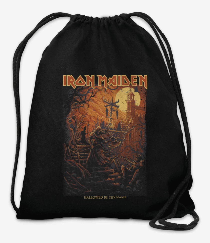 Mochila Negro de Iron Maiden Hallowed be