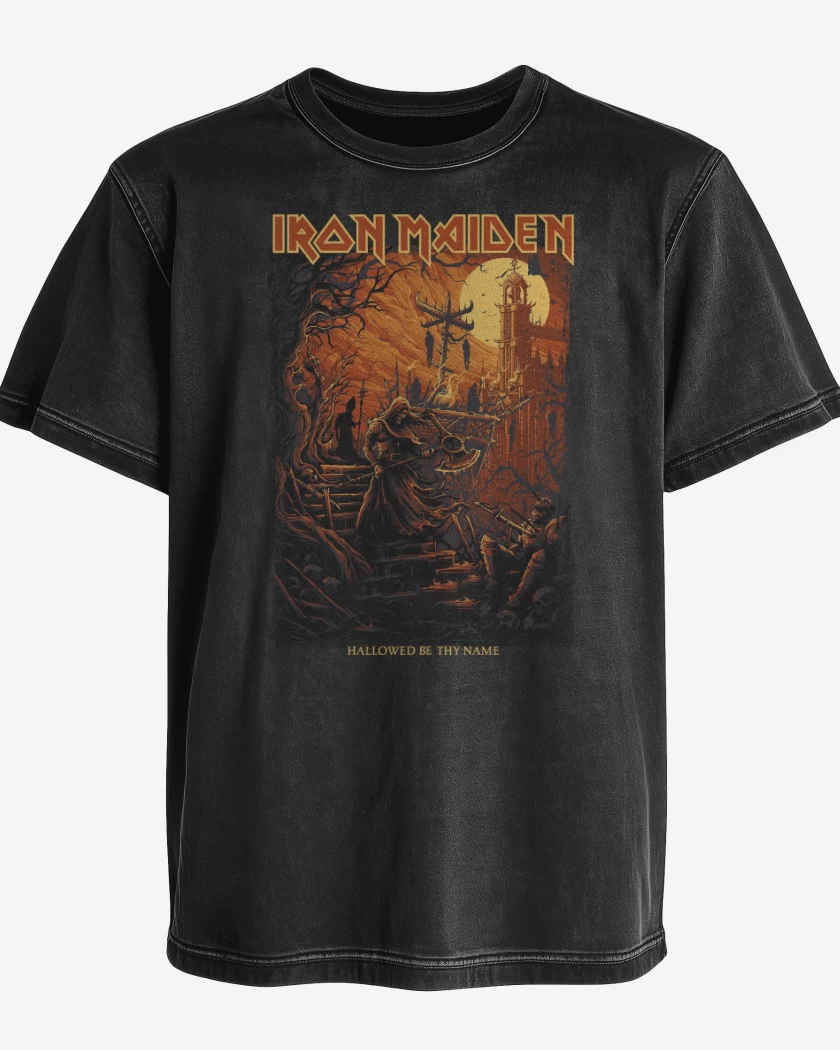 Polera desgastada Iron Maiden Hallowed be