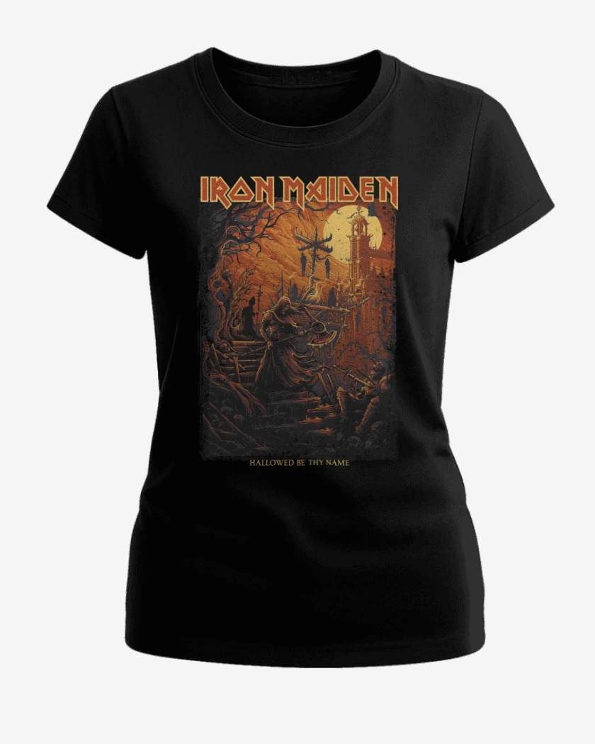 Polera de Mujer Negro de Iron Maiden Hallowed be
